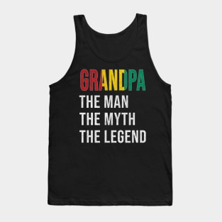 Grand Father Guinean Grandpa The Man The Myth The Legend - Gift for Guinean Dad With Roots From  Guinea Tank Top